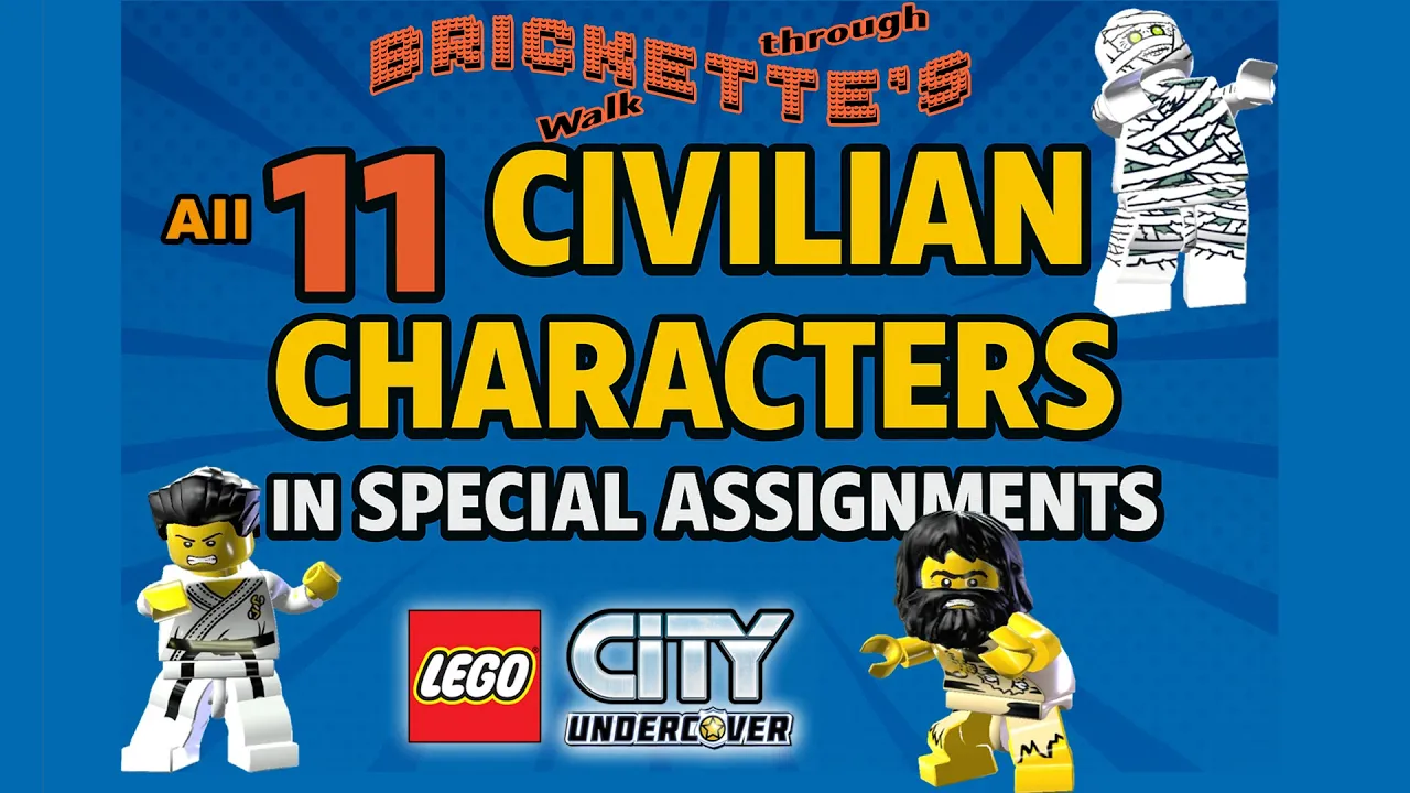 All 11 Civilian character tokens in Special Assignments in LEGO City Undercover